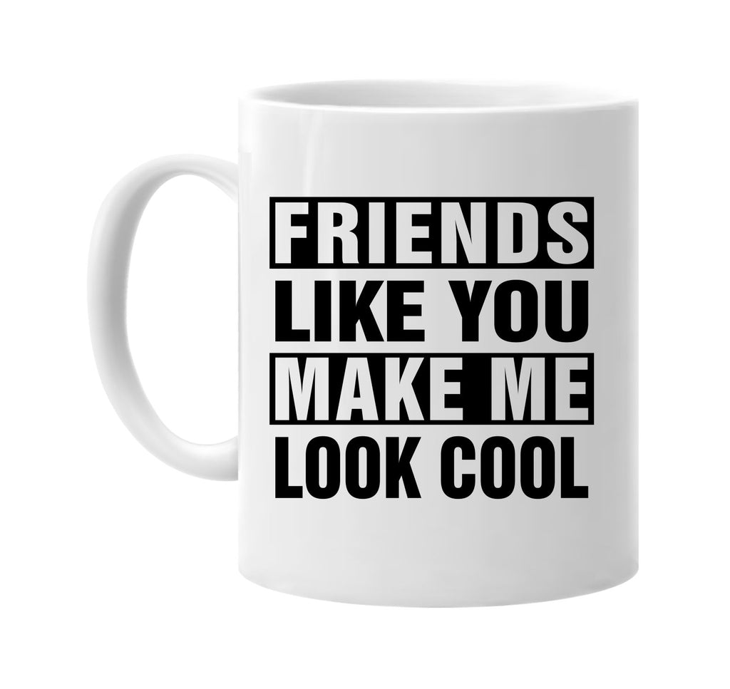 friends like you make me look cool signature outlet novelty coffee cup mug graphic gift ideas gifts for the family mom dad