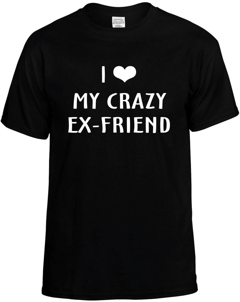 i love heart my crazy ex-friend mens funny t-shirt black
