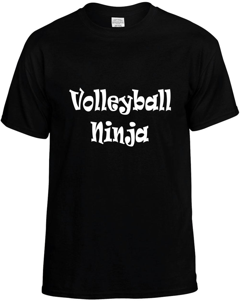 volleyball ninja humorous cool mens funny t-shirt black