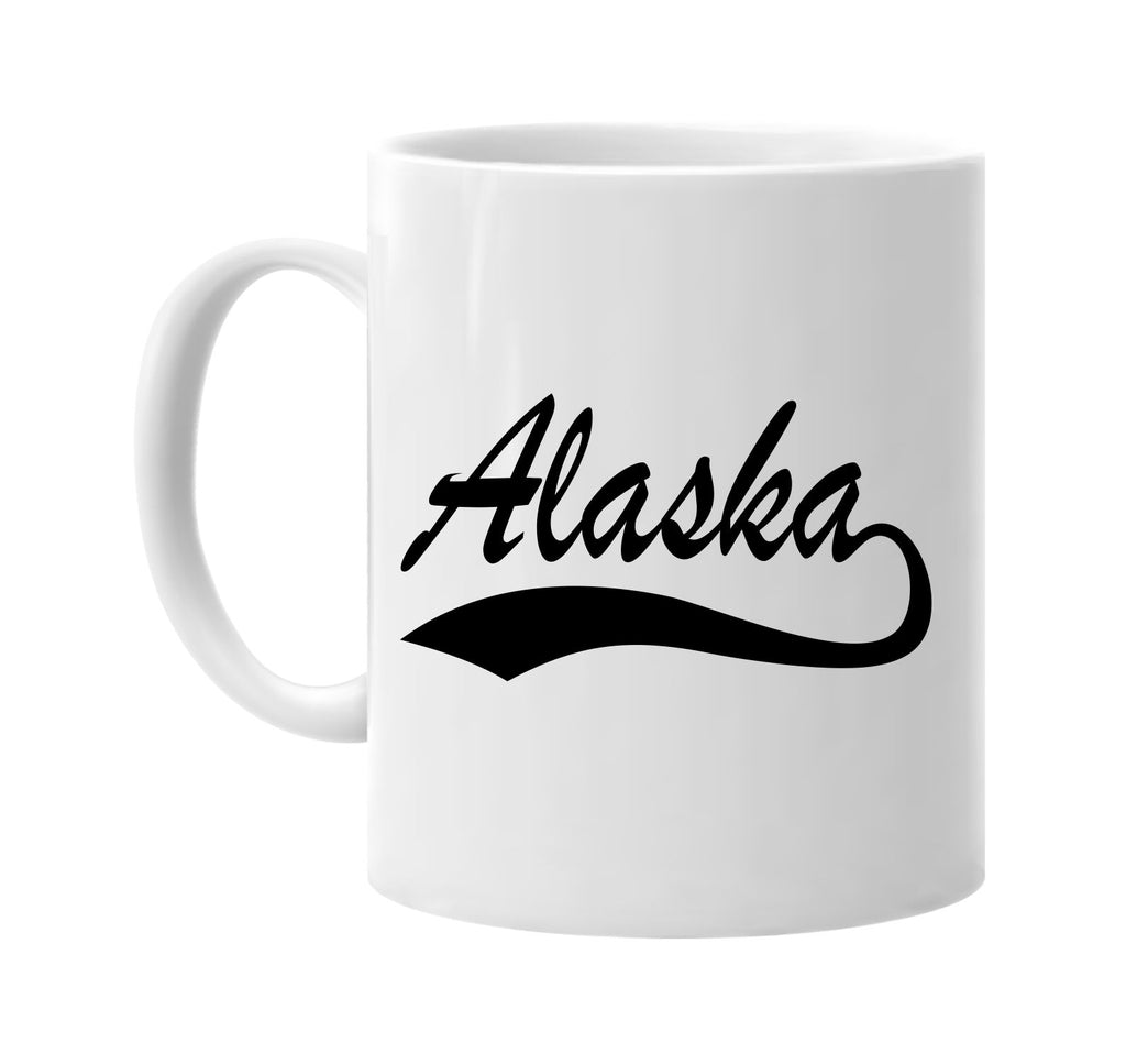 alaska baseball font state signature outlet novelty coffee cup mug graphic gift ideas gifts for the family mom dad