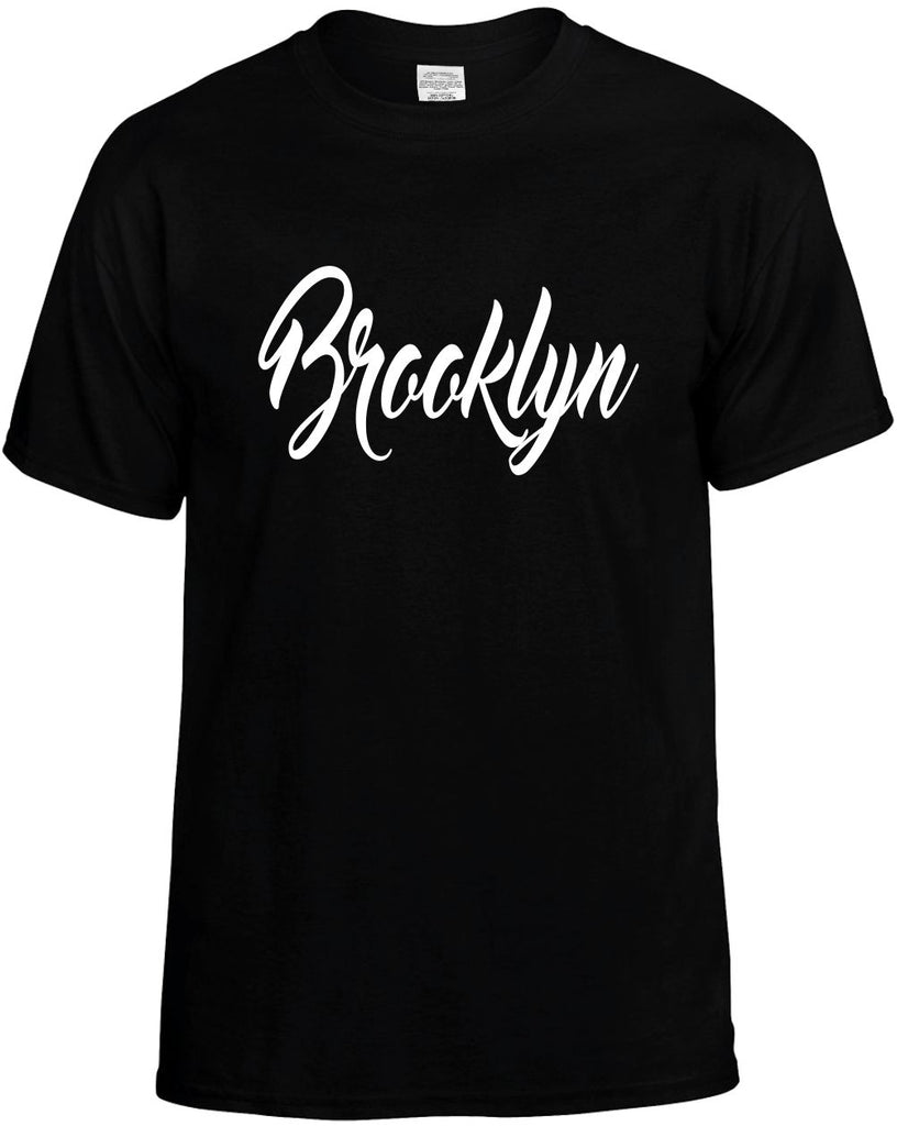 brooklyn new york city state mens funny t-shirt black