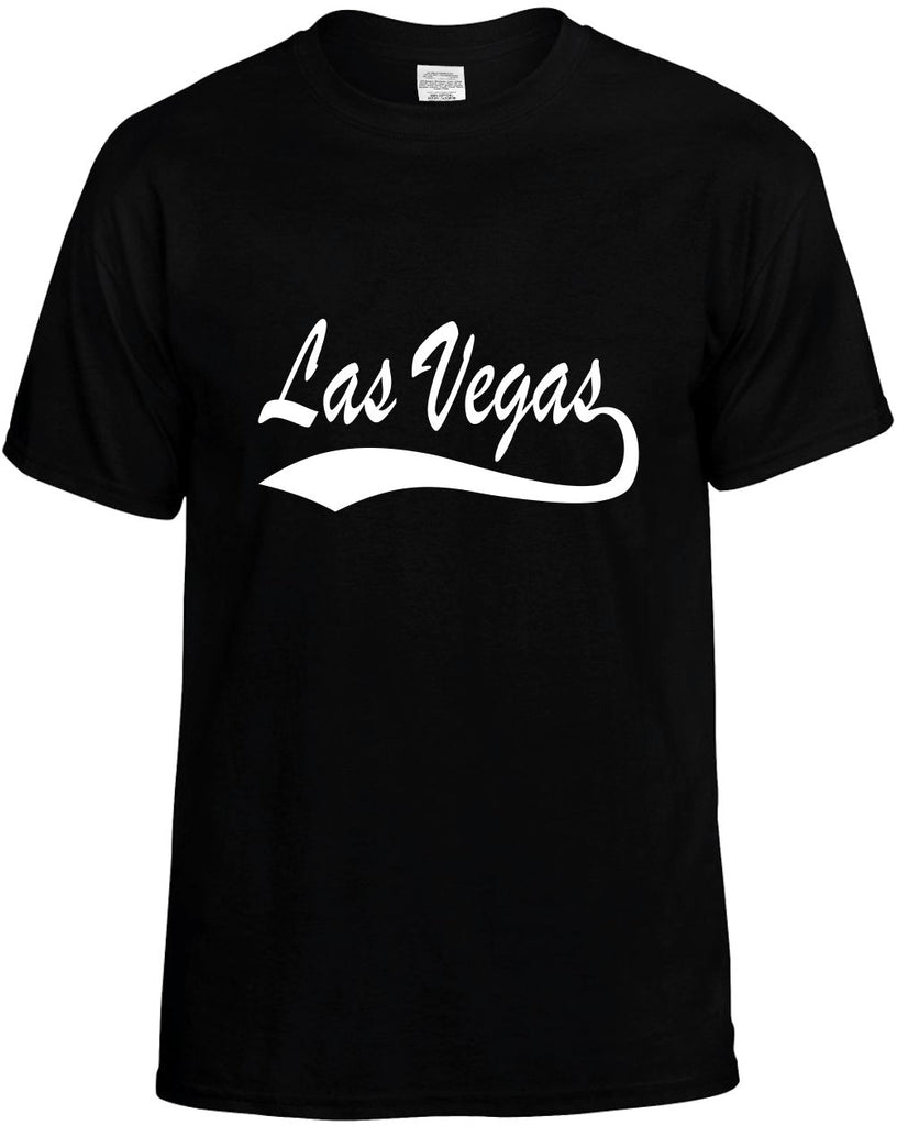 las vegas baseball font nevada mens funny t-shirt black