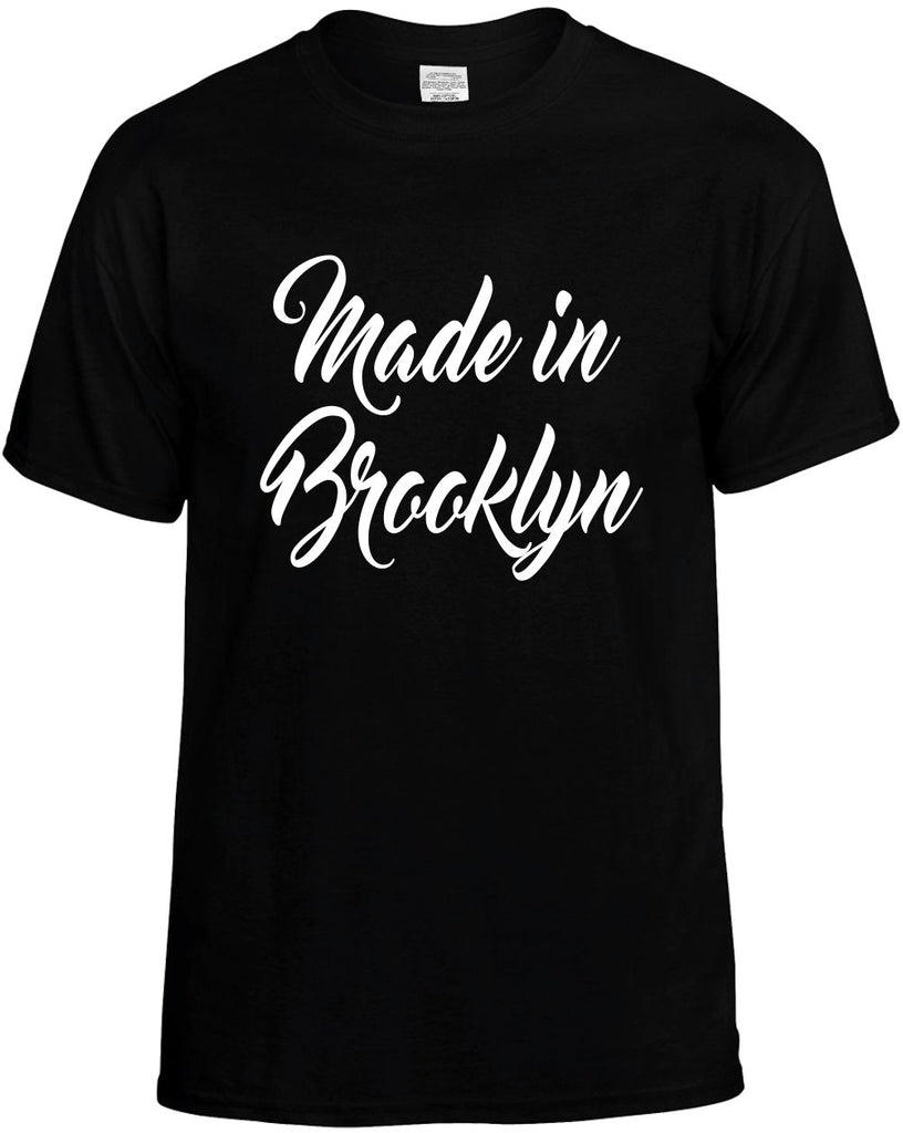 made in brooklyn new york city mens funny t-shirt black