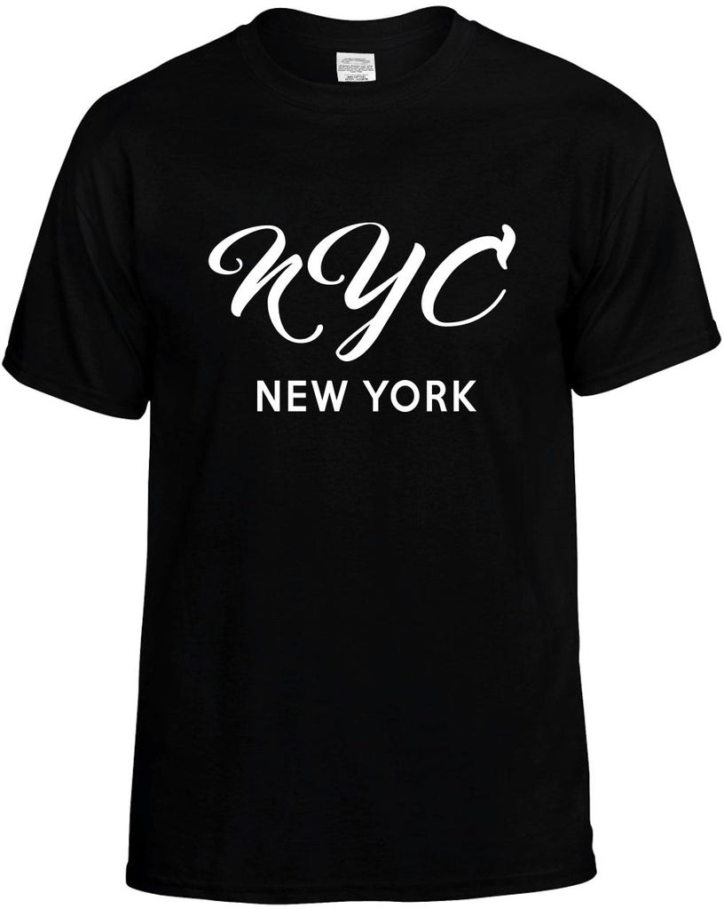 nyc new york city state mens funny t-shirt black
