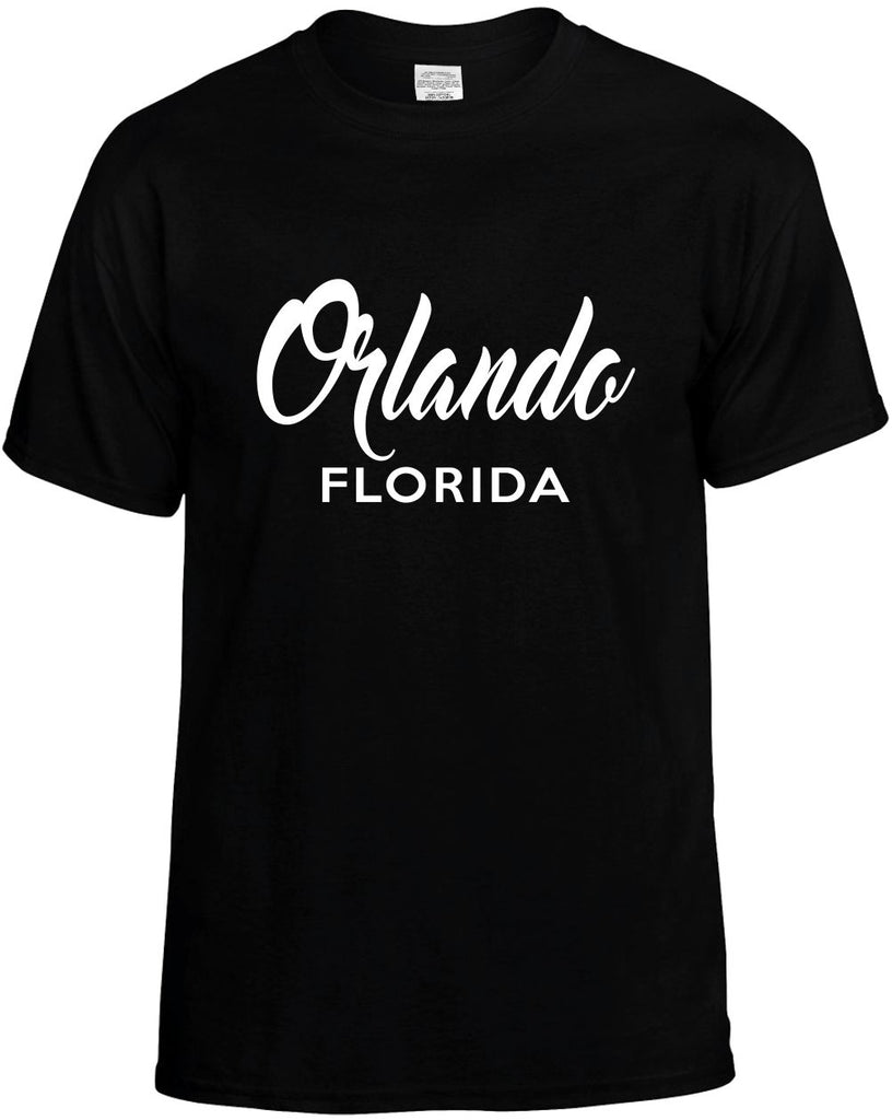 orlando florida city state mens funny t-shirt black