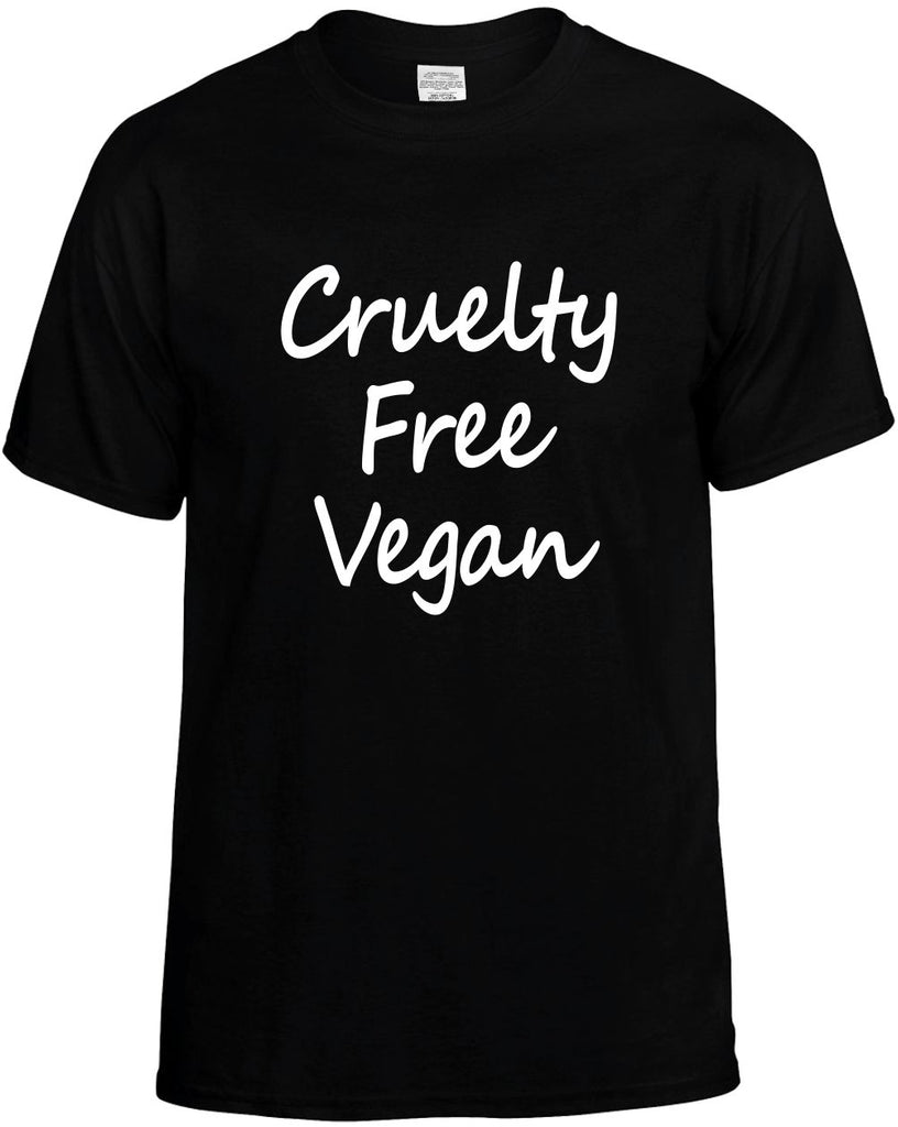 cruelty free vegan food health mens funny t-shirt black