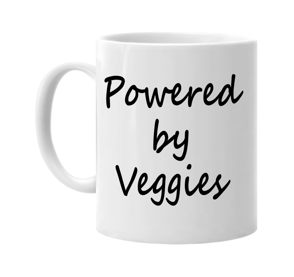 powered by veggies vegan health signature outlet novelty coffee cup mug graphic gift ideas gifts for the family mom dad