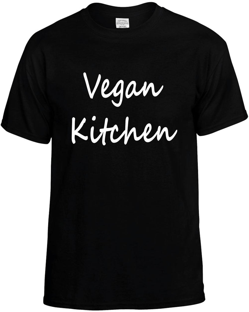 vegan kitchen vegetarian health mens funny t-shirt black