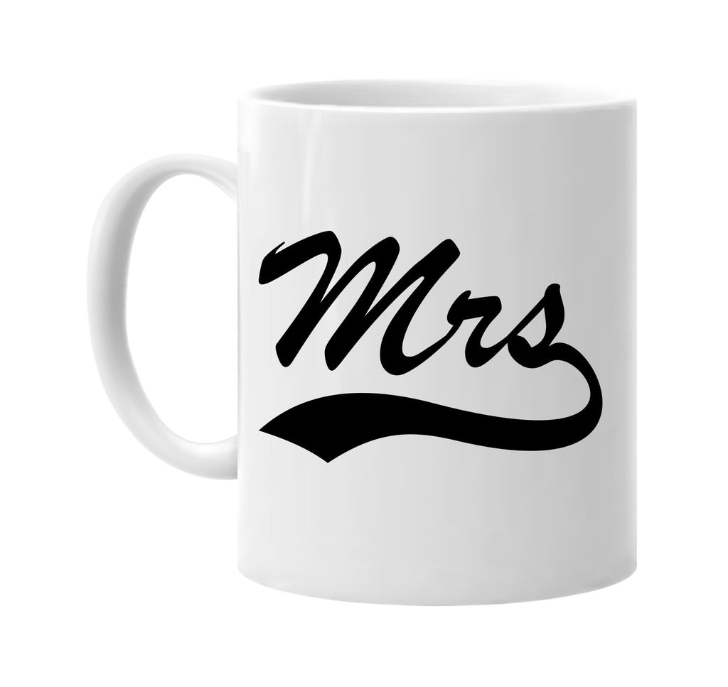 mrs baseball font bride wedding signature outlet novelty coffee cup mug graphic gift ideas gifts for the family mom dad