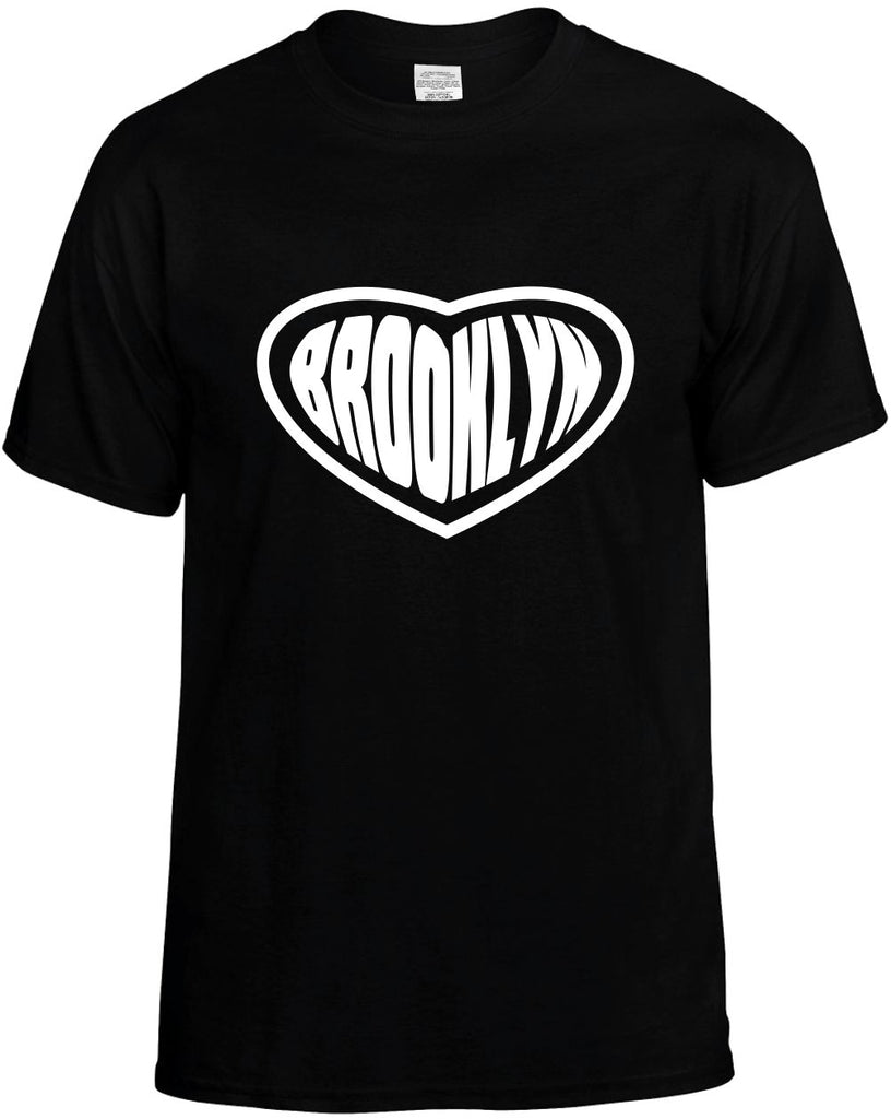 brooklyn heart new york mens funny t-shirt black