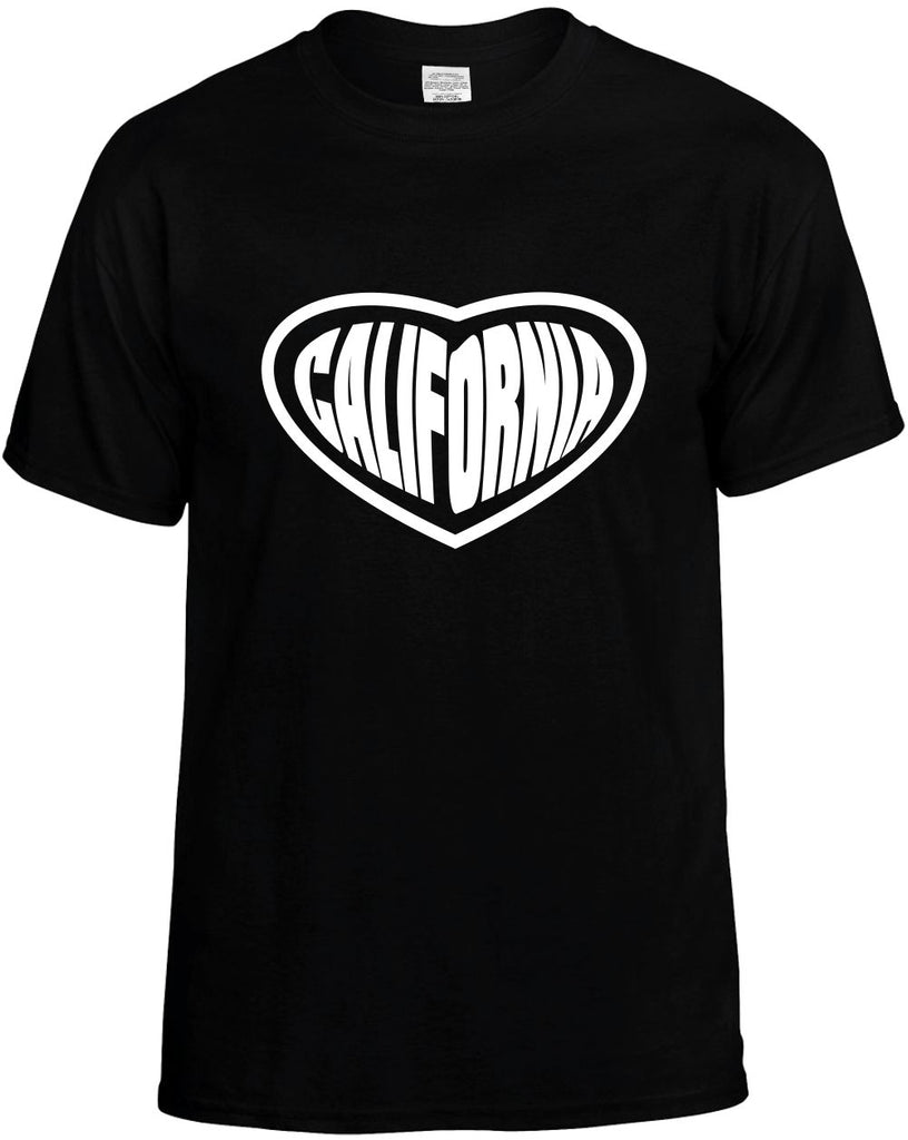 california heart ca los angeles mens funny t-shirt black