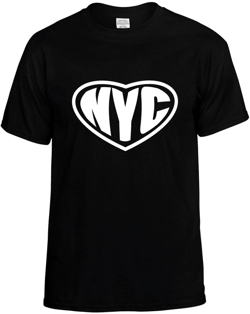 nyc heart new york city mens funny t-shirt black