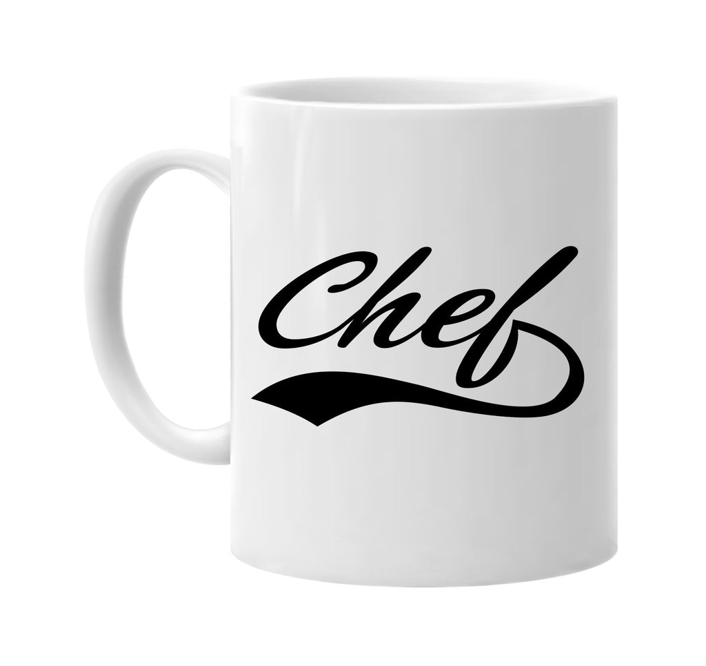 chef baseball font cook kitchen signature outlet novelty coffee cup mug graphic gift ideas gifts for the family mom dad