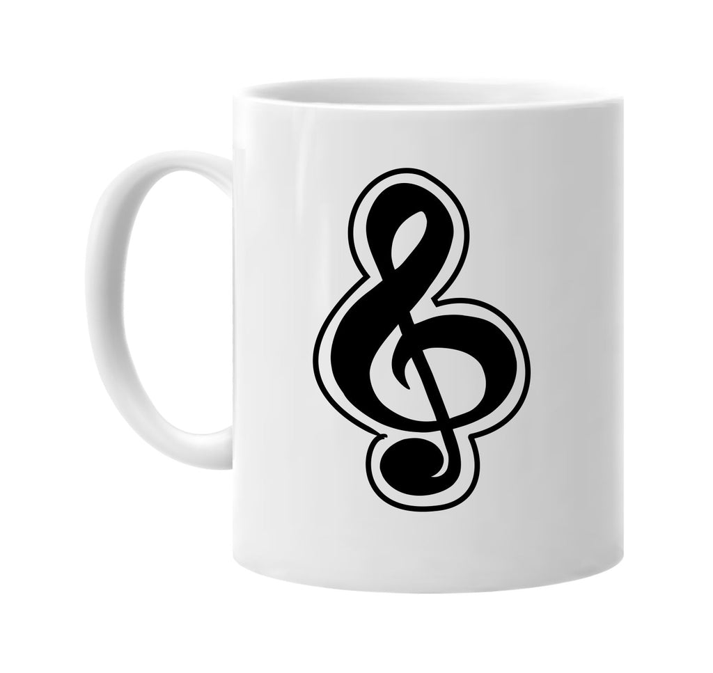 cleft note outlined music note signature outlet novelty coffee cup mug graphic gift ideas gifts for the family mom dad
