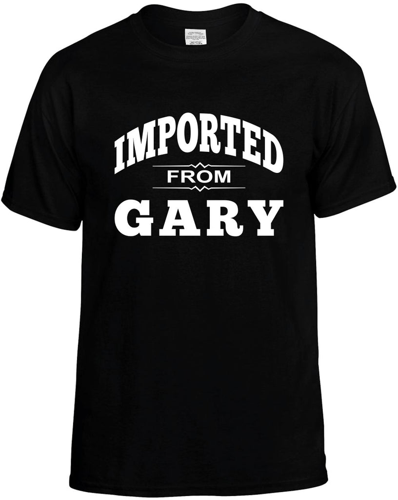 imported from gary mens funny t-shirt black