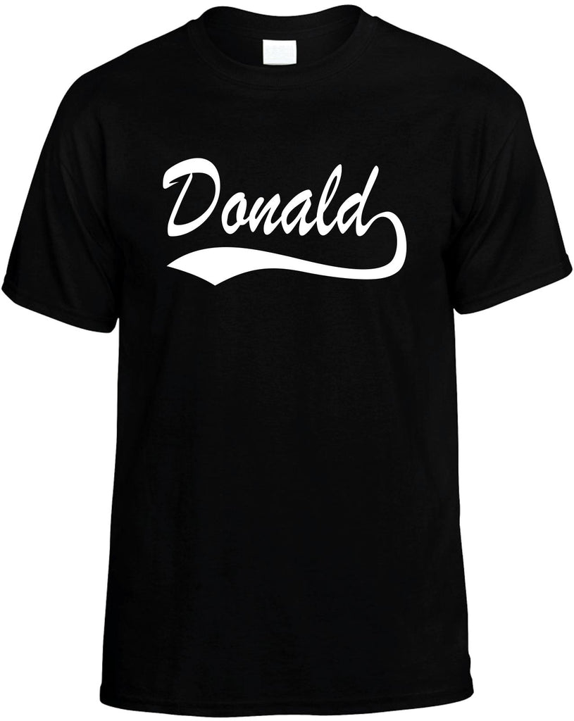 donald baseball font trump mens funny t-shirt black