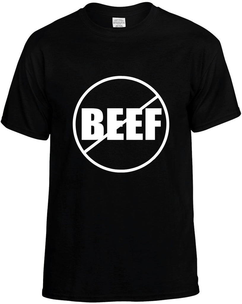 no beef anti-beef mens funny t-shirt black
