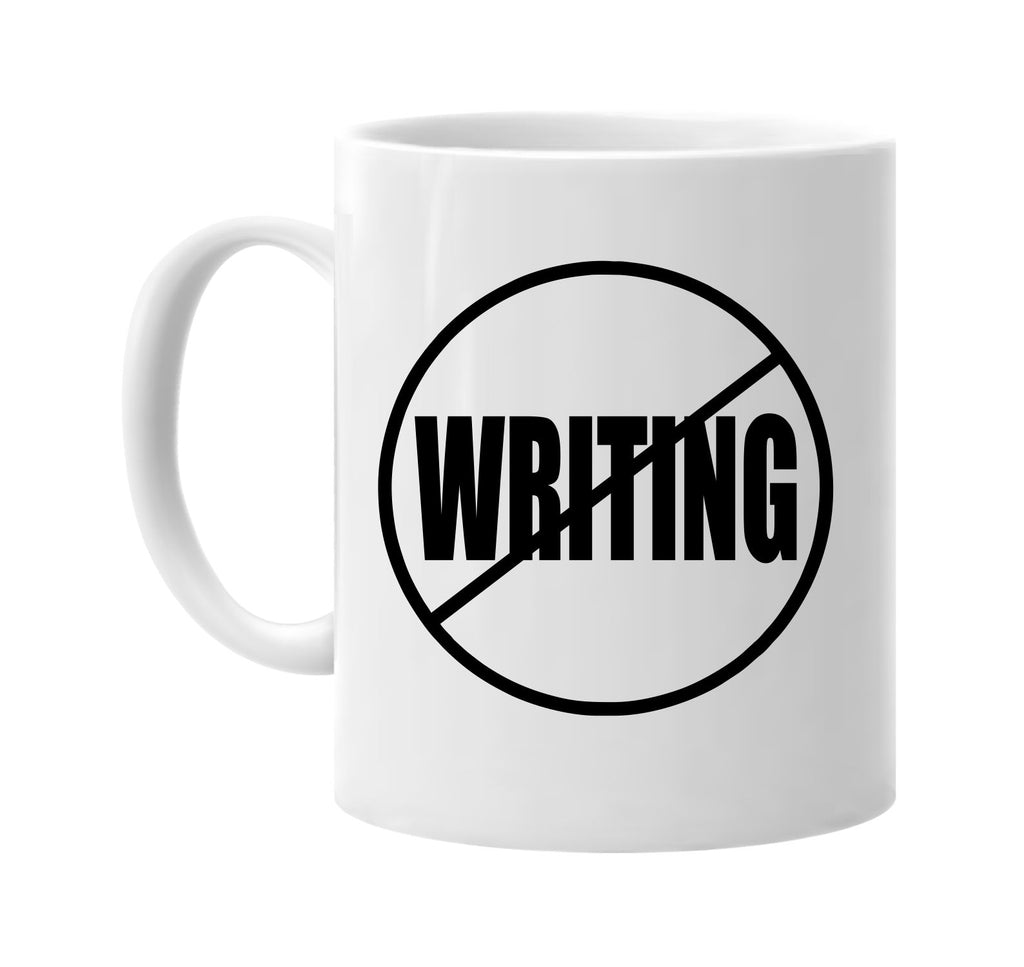 no writing anti-writing signature outlet novelty coffee cup mug graphic gift ideas gifts for the family mom dad