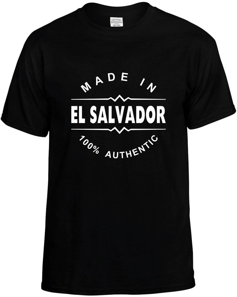 made in el salvador mens funny t-shirt black