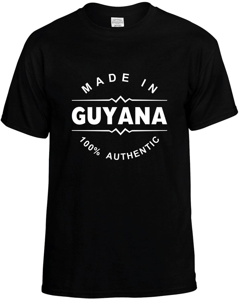 made in guyana mens funny t-shirt black