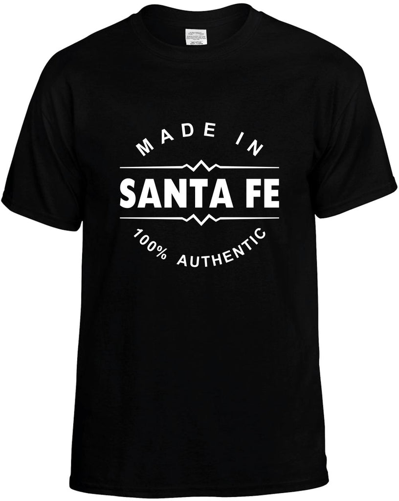 made in santa fe mens funny t-shirt black