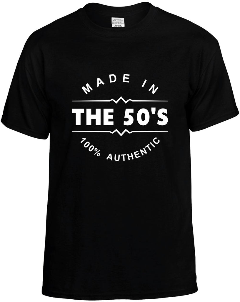 made in the 50s mens funny t-shirt black