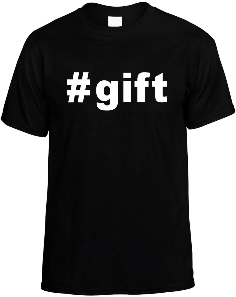 #gift hashtag tee shirt cool mens funny t-shirt black