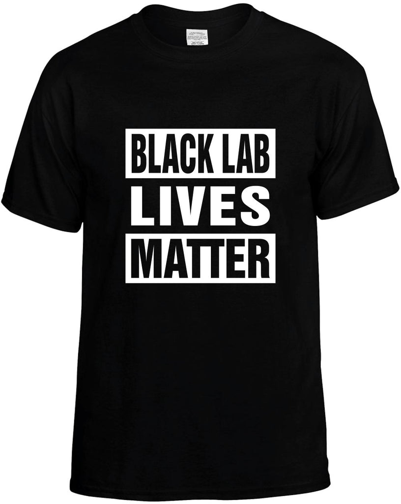 black lab lives matter mens funny t-shirt black