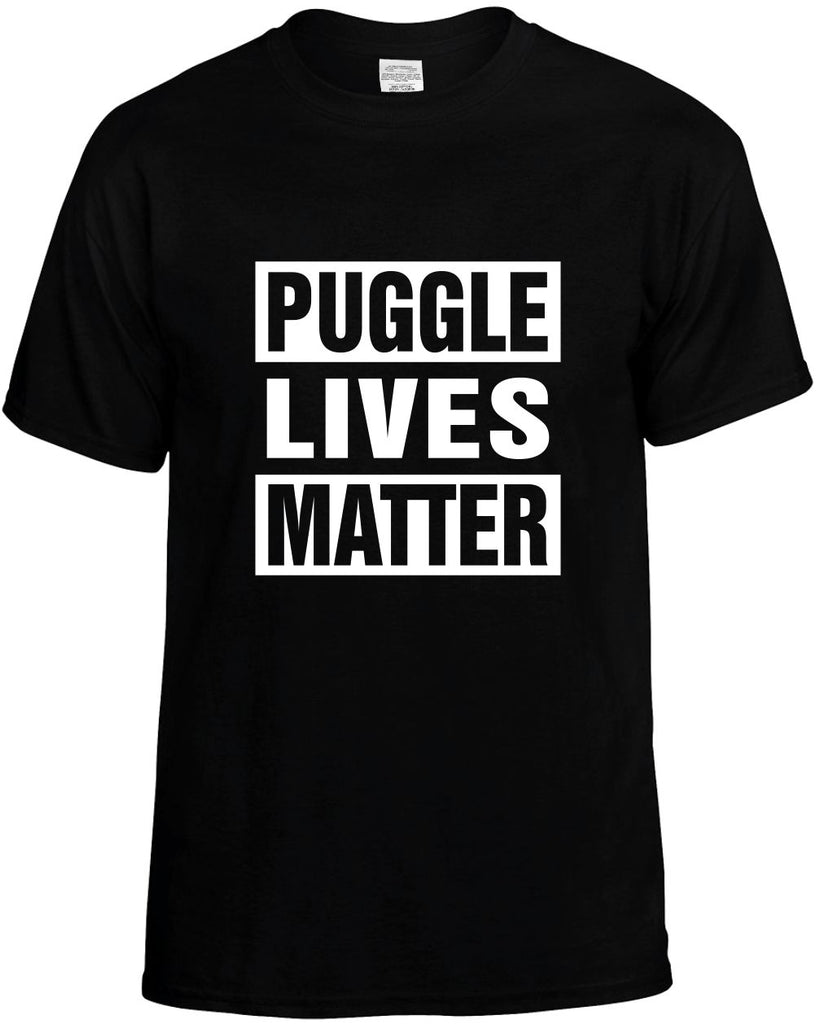 puggle lives matter mens funny t-shirt black
