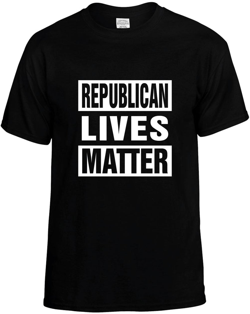 republican lives matter mens funny t-shirt black
