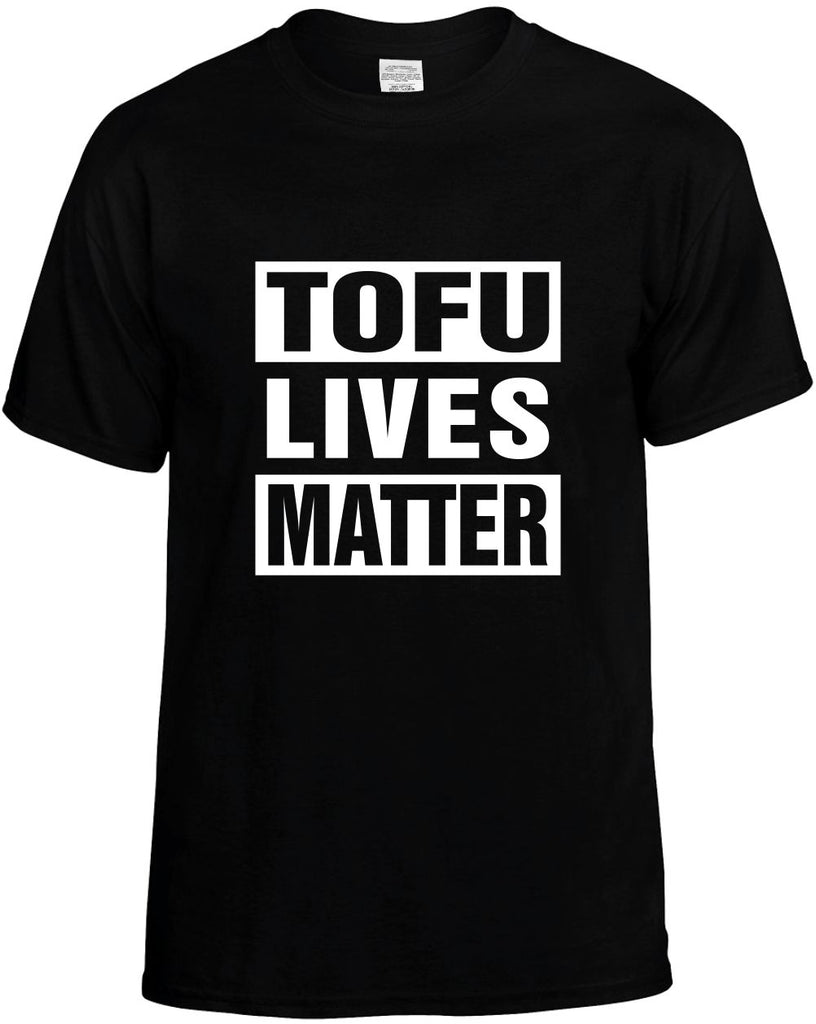 tofu lives matter mens funny t-shirt black