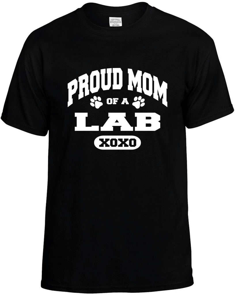 proud mom of a lab mens funny t-shirt black