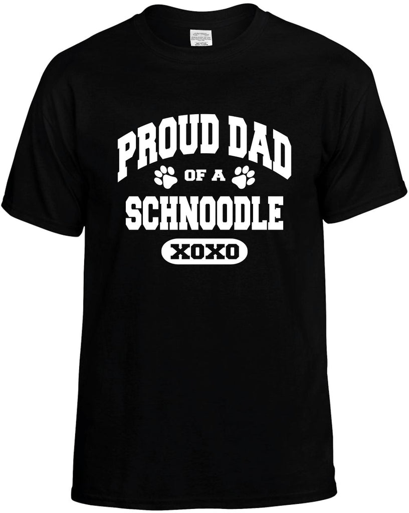 proud dad of a schnoodle mens funny t-shirt black