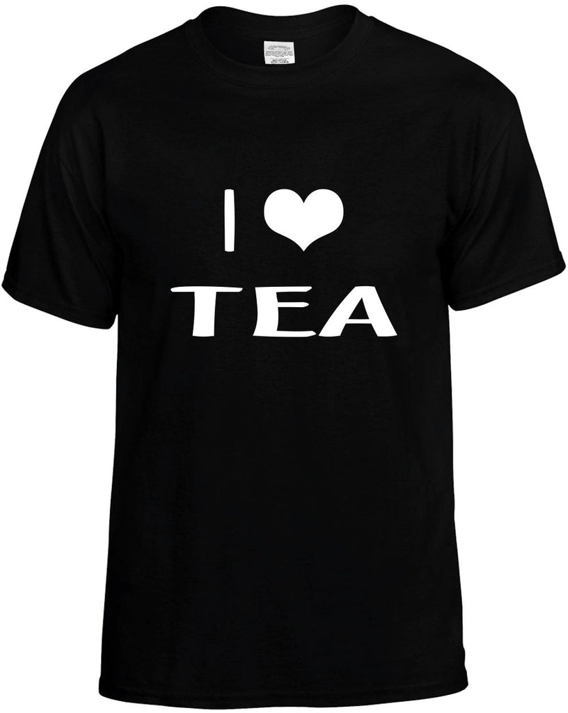i love heart tea mens funny t-shirt black