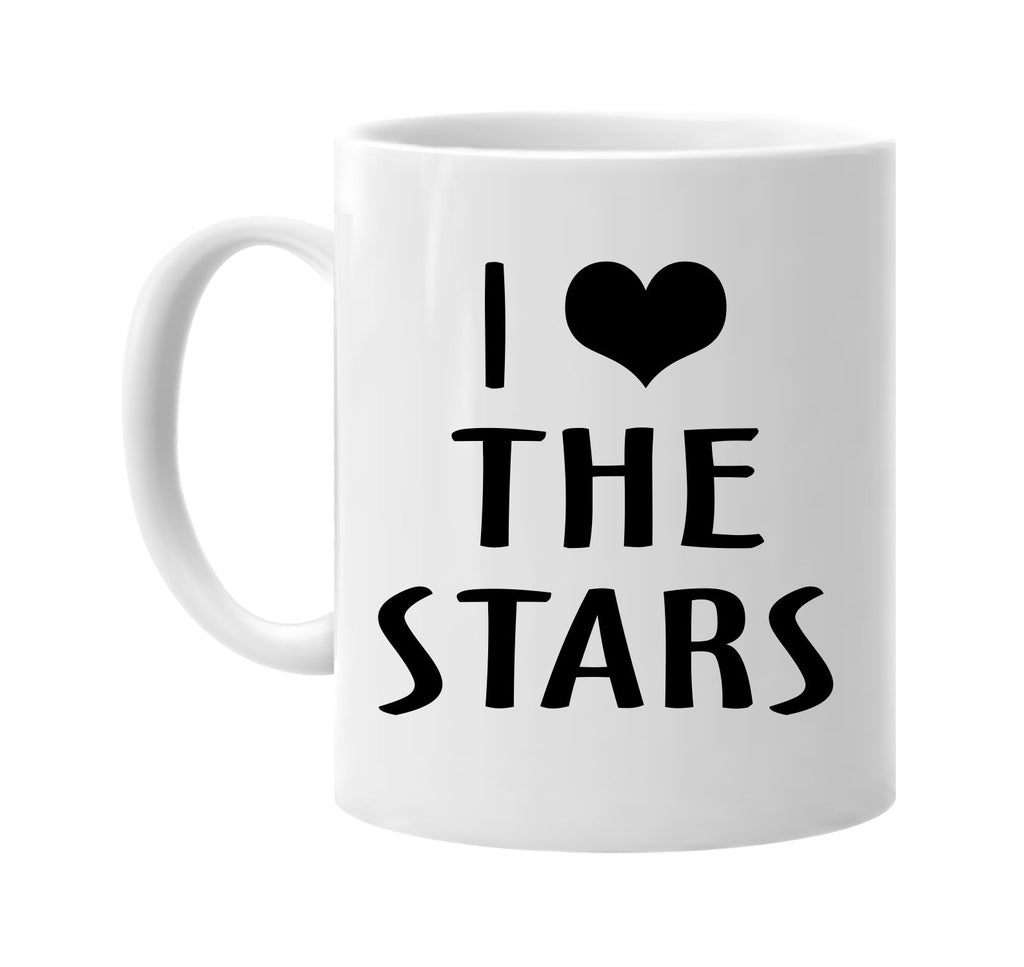 i love heart the stars signature outlet novelty coffee cup mug graphic gift ideas gifts for the family mom dad