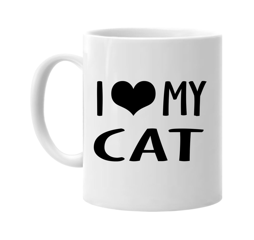 i love heart my cat signature outlet novelty coffee cup mug graphic gift ideas gifts for the family mom dad