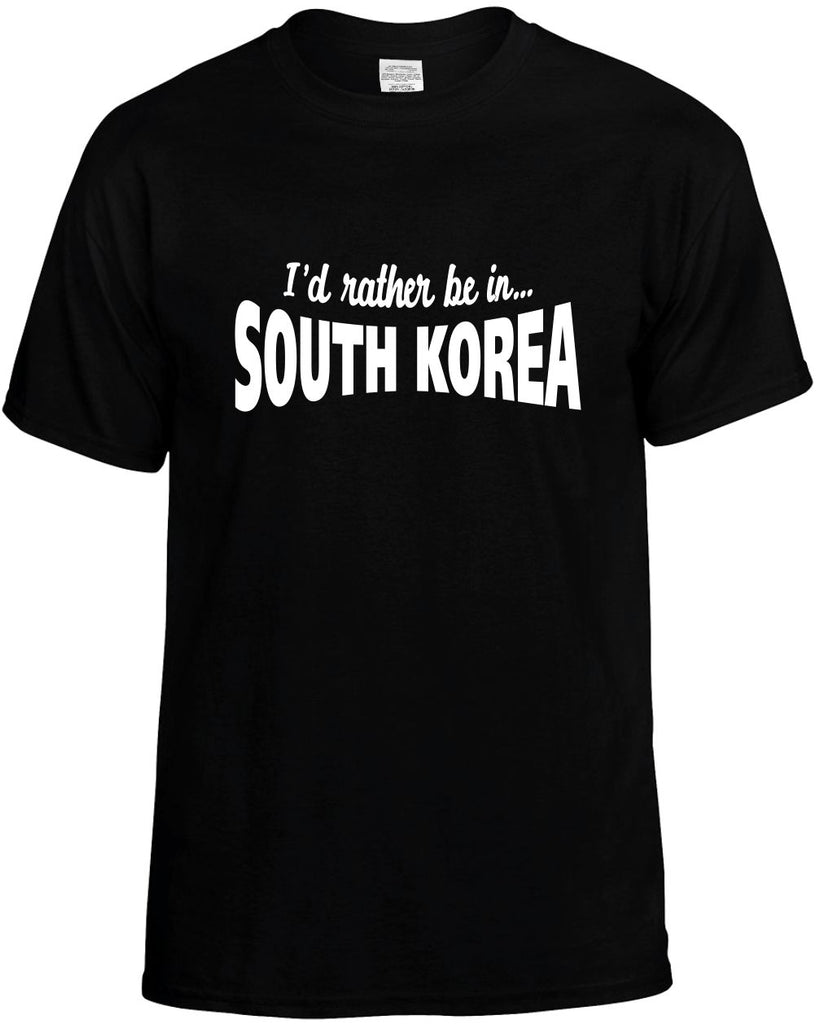 id rather be in south korea mens funny t-shirt black