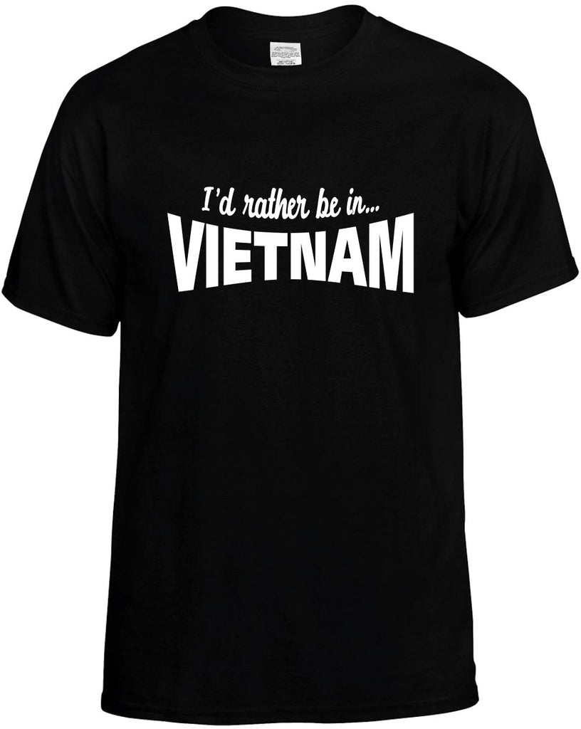 id rather be in vietnam mens funny t-shirt black