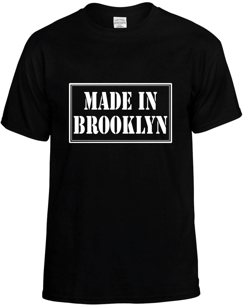 made in brooklyn mens funny t-shirt black