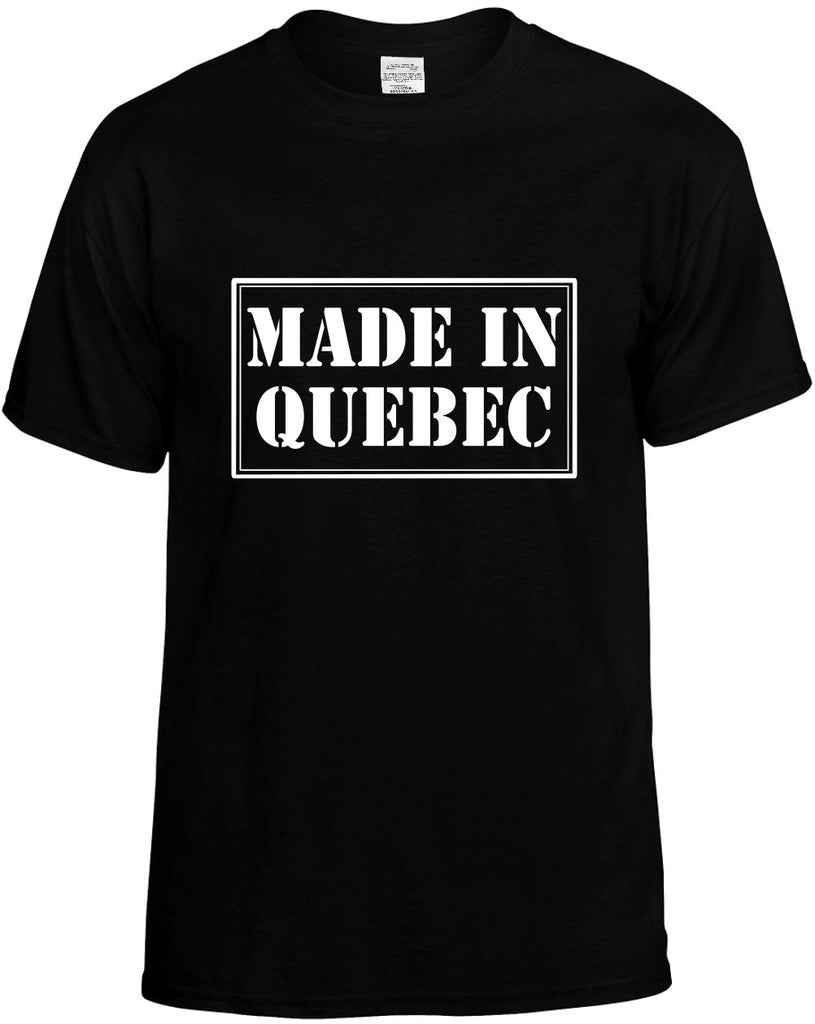 made in quebec mens funny t-shirt black