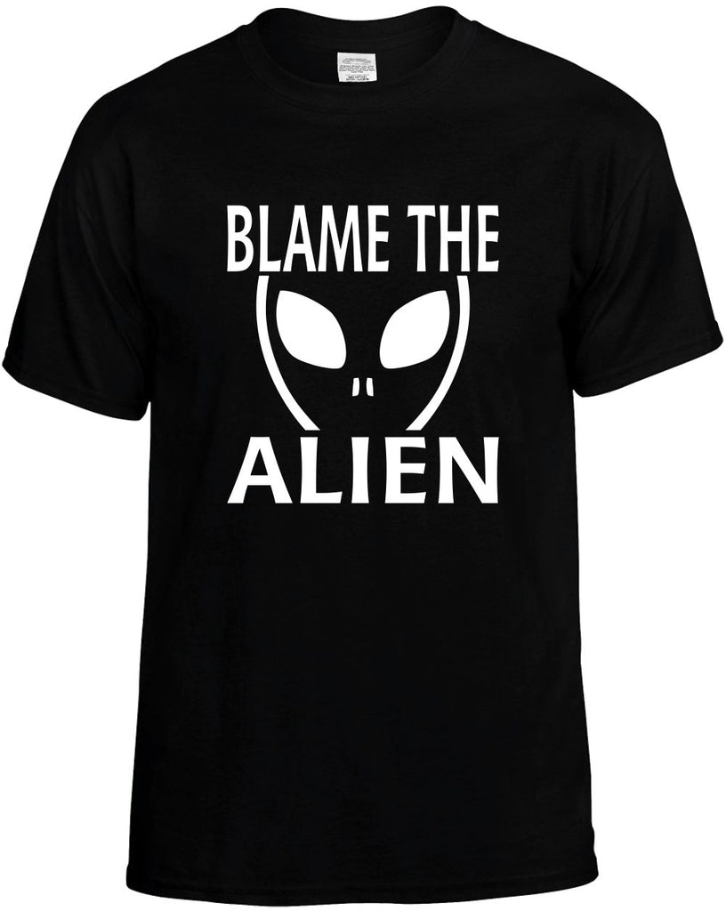 blame the alien alien ufo outer space et mens funny t-shirt black