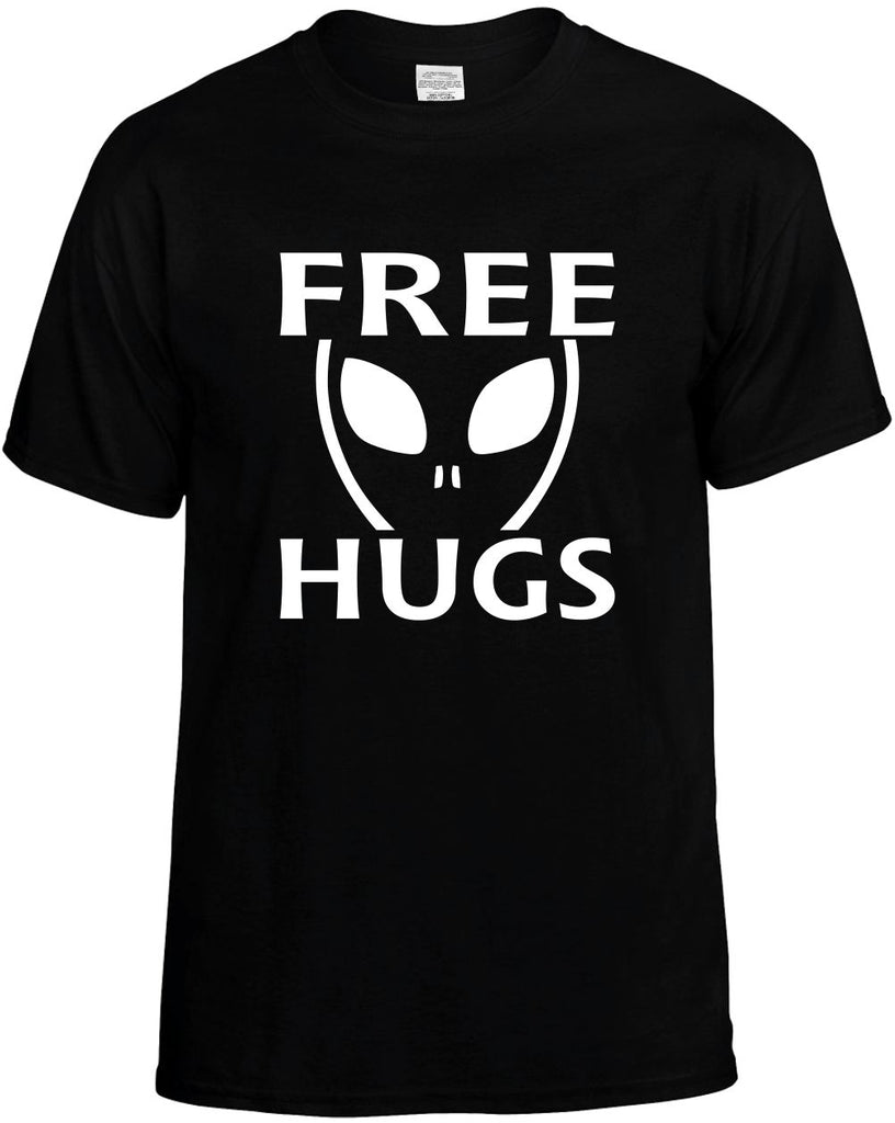 free hugs alien ufo outer space et mens funny t-shirt black
