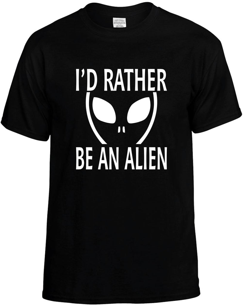 id rather be an alien alien ufo space et mens funny t-shirt black