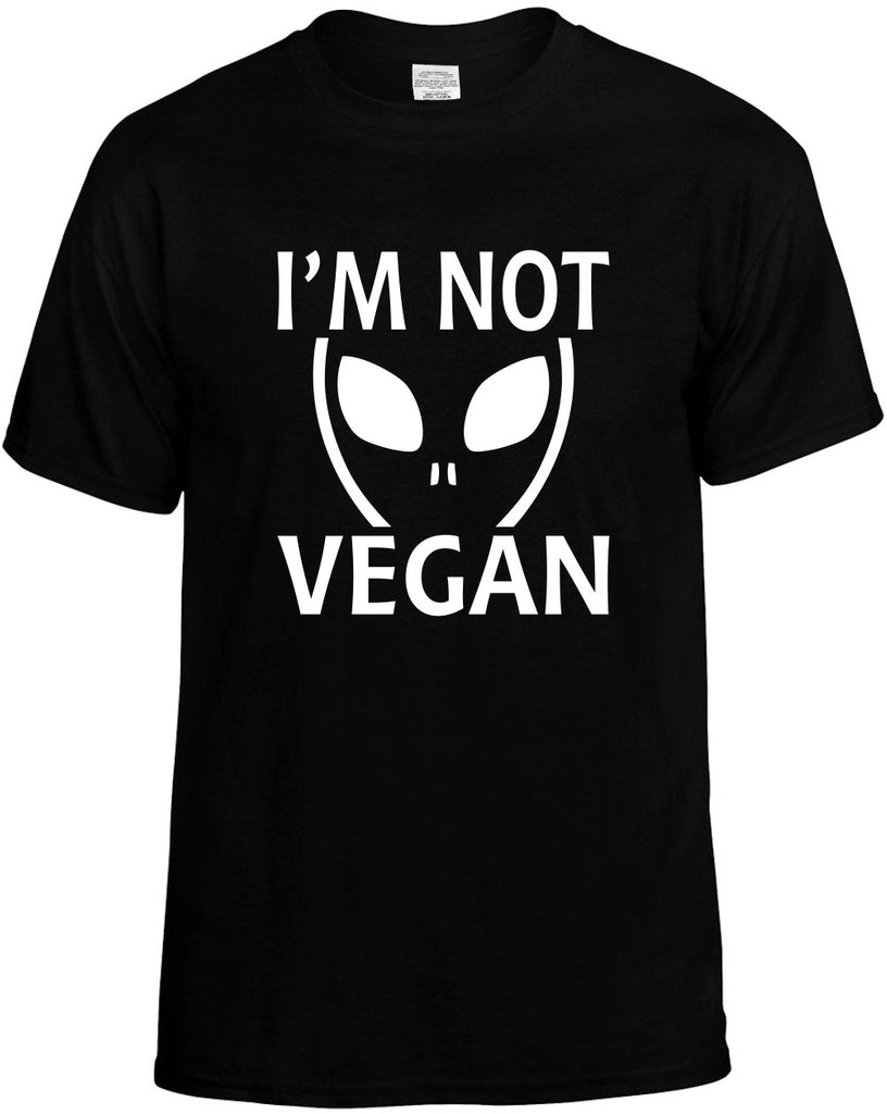 im not vegan alien ufo outer space et mens funny t-shirt black