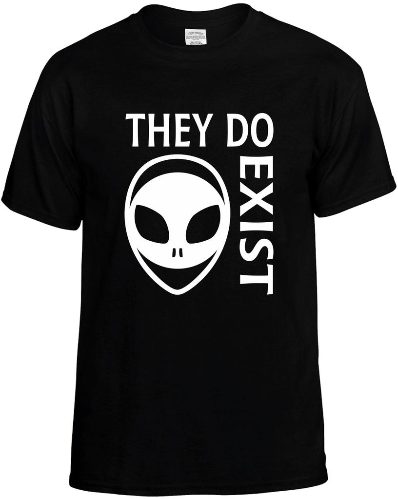 aliens they do exist mens funny t-shirt black