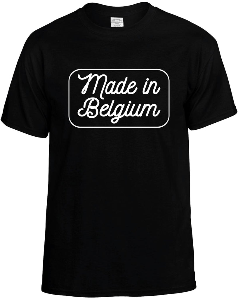 Made In Belgium Men's T-Shirt Funny Novelty Graphic Unisex Tee