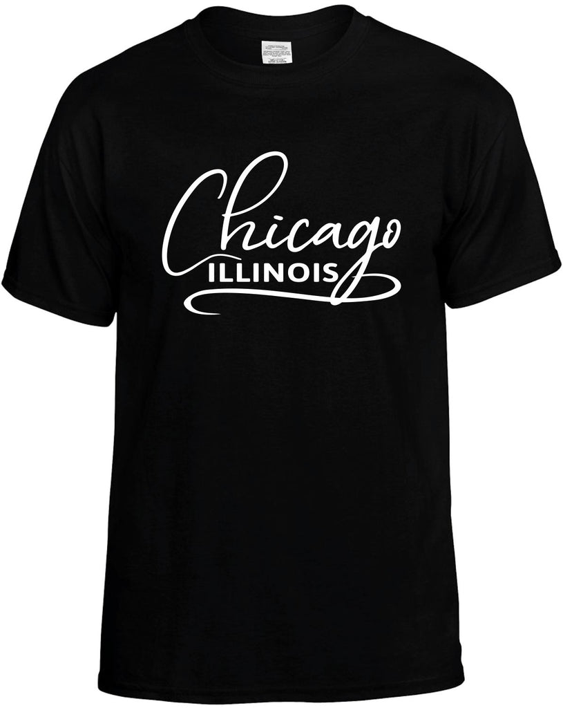Chicago, Illinois Men's T-Shirt Funny Novelty Graphic Unisex Tee