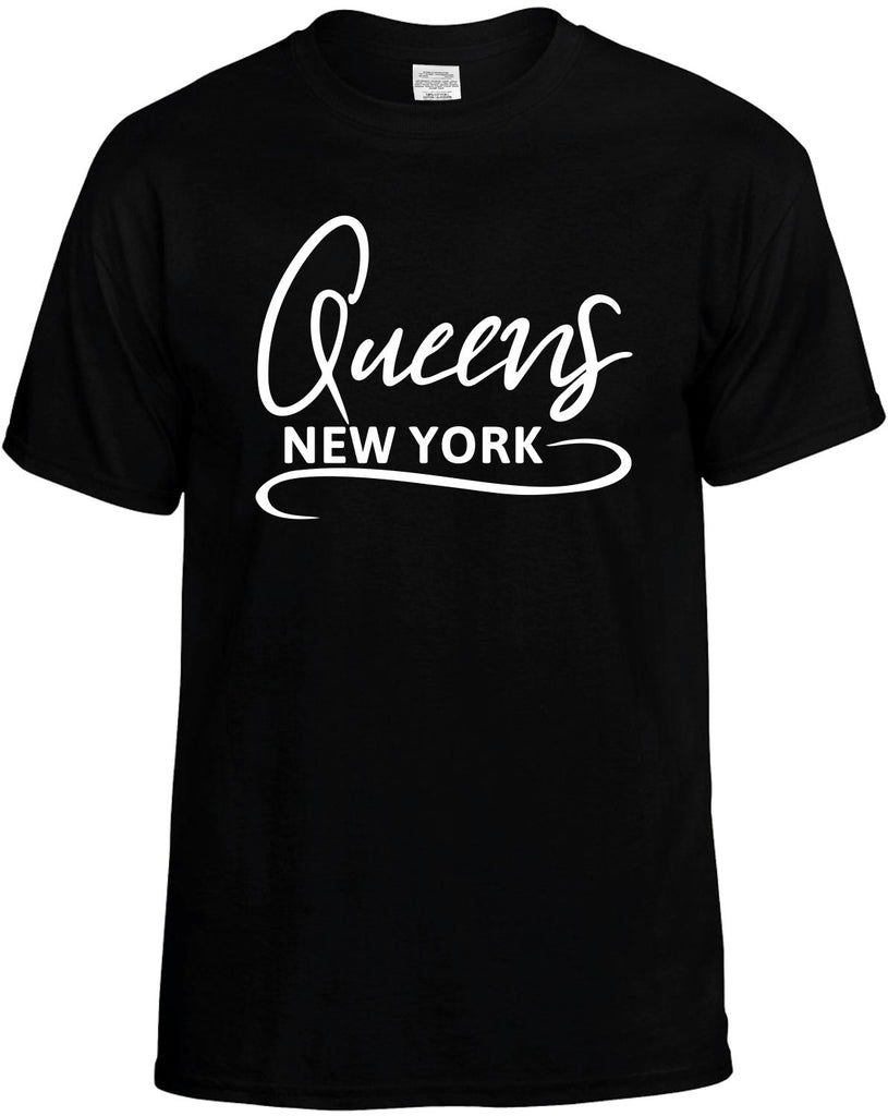 Queens, New York Men's T-Shirt Funny Novelty Graphic Unisex Tee