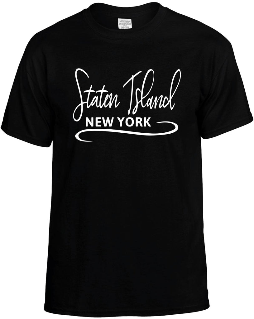 Staten Island, New York Men's T-Shirt Funny Novelty Graphic Unisex Tee