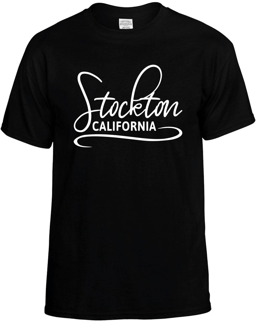 Stockton, California Men's T-Shirt Funny Novelty Graphic Unisex Tee